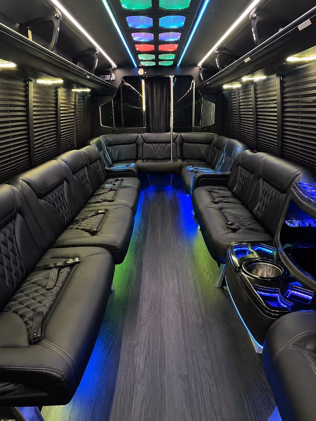 abilene 20 passenger party bus interior