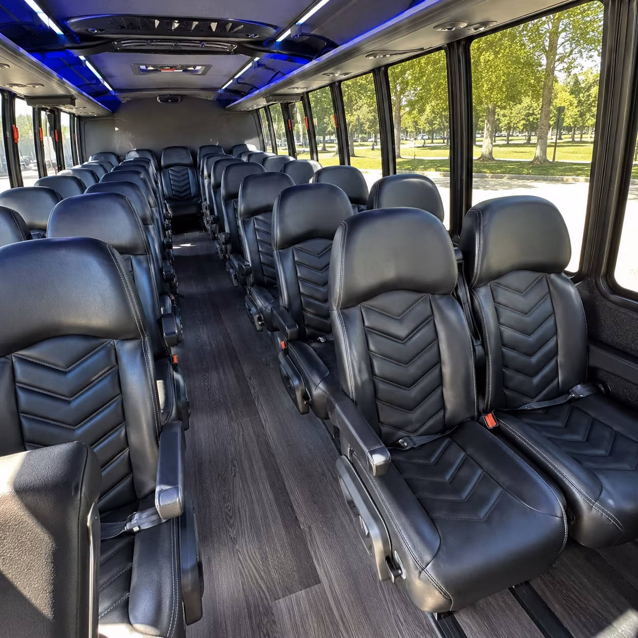 abilene 28 passenger minibus interior