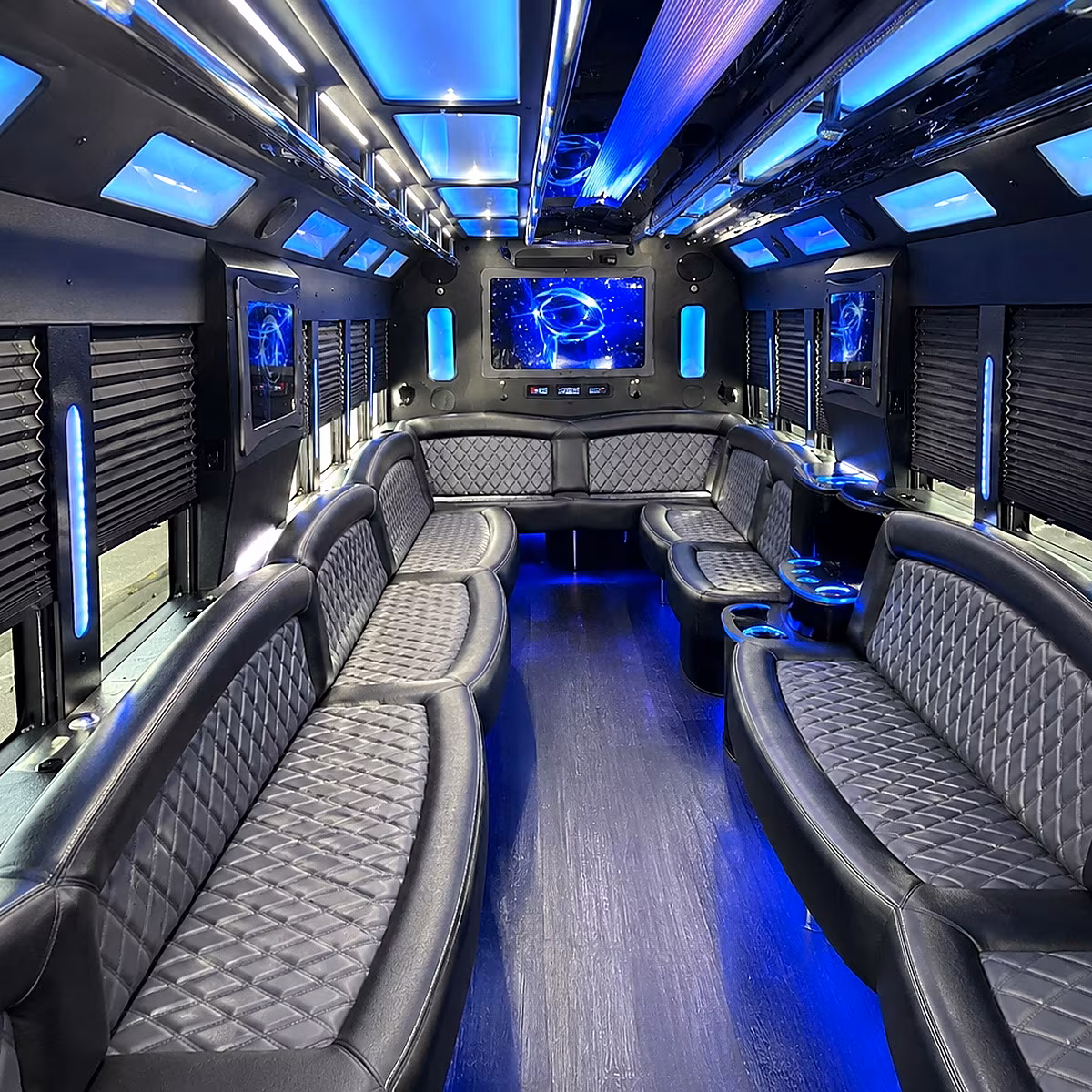 abilene 50 passenger party bus interior