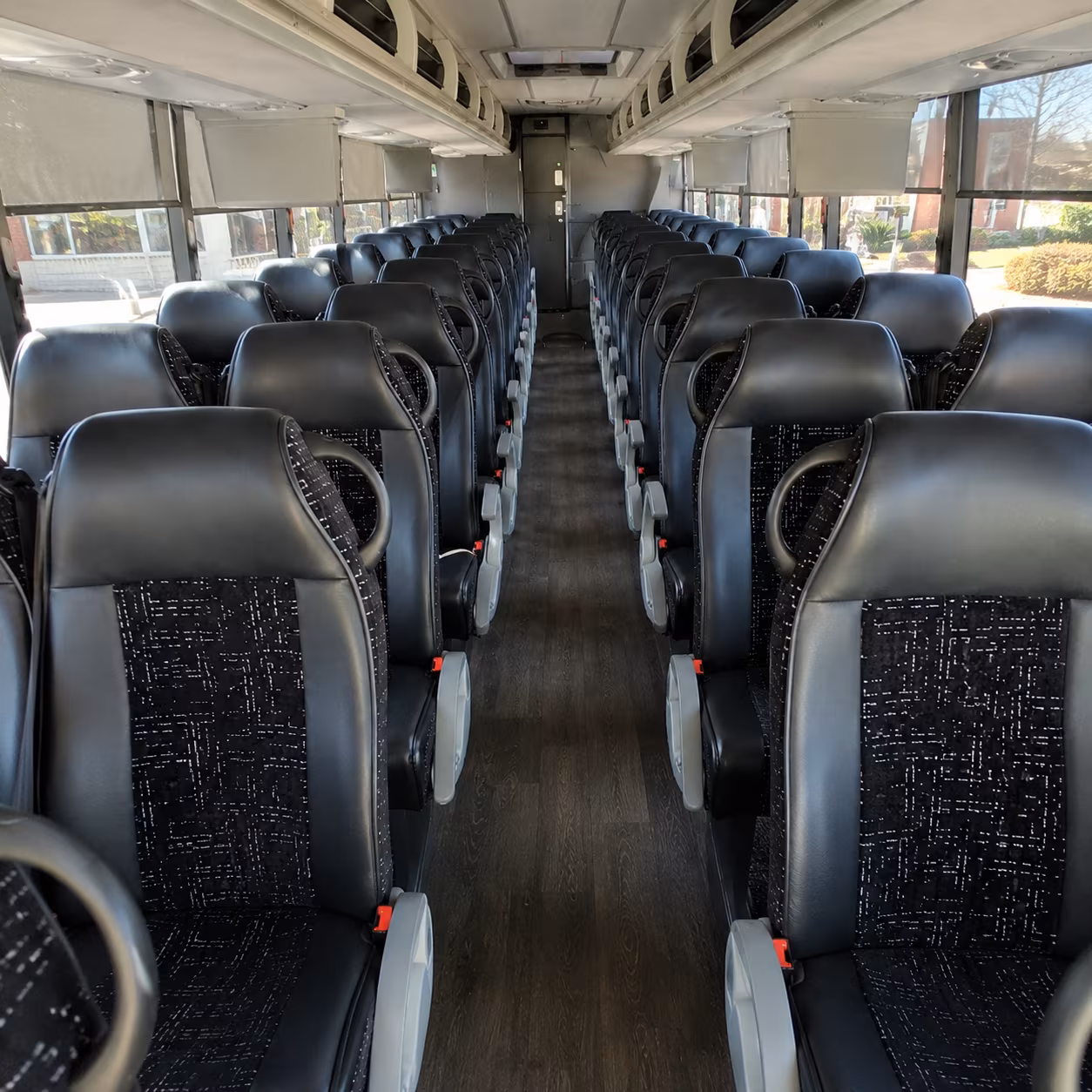 abilene 54 passenger charter bus inside