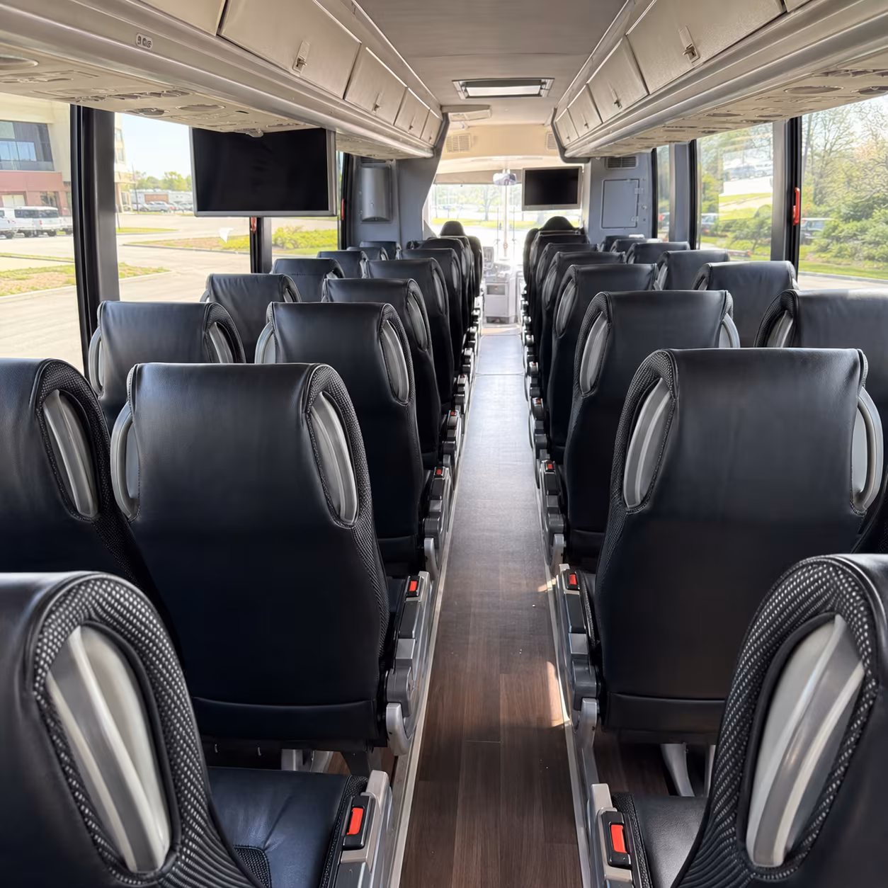 abilene 56 passenger charter bus inside